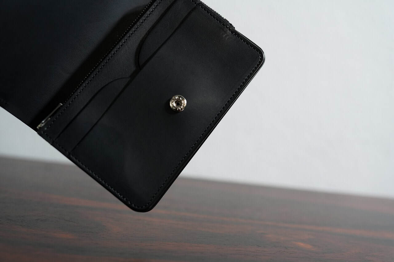 新品 forme Short Wallet コードバン 黒